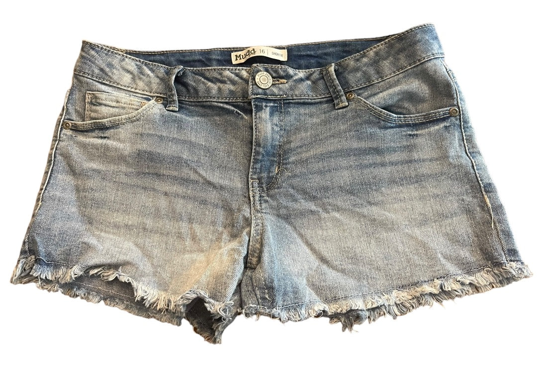 Size 16 Mudd Girls Shortie Denim Shorts Bottom Cutoff Jean Adjustable Waist