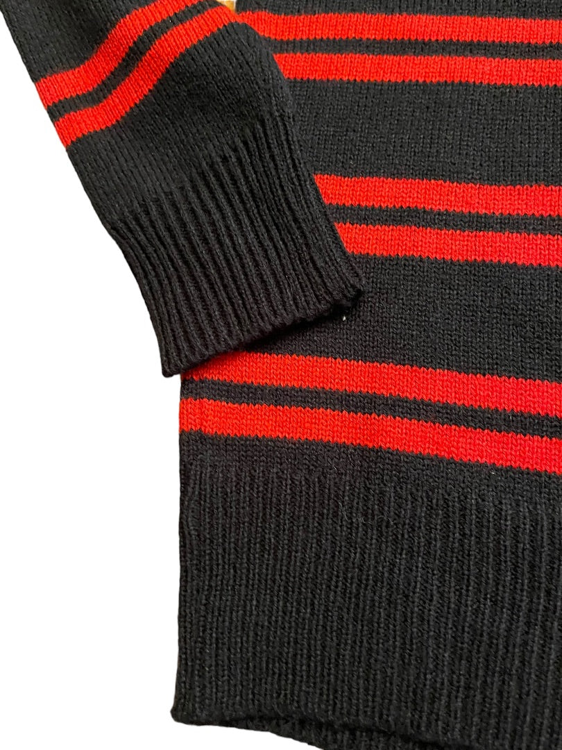 Size 12/14 Urban Extereme Titanium Edition Boys Black Red Striped Pullover Sweater