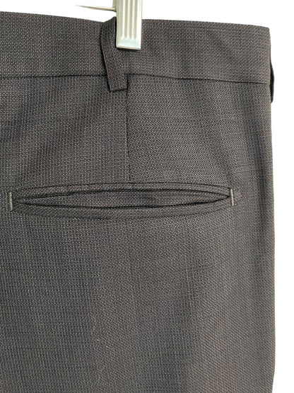 Size 40R JB Britches  Nordsrom Mens Cuffed Pleated Winston Dress Pants Worsted Wool Black Italy