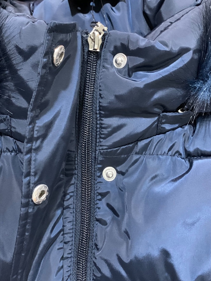 Small Tommy Hilfiger Navy Detatchable Hood Winter Coat 5 Degree Warmth