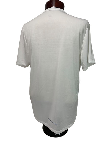 Large Nike Running Mens New AJ7565 White Short Sleeve Shirt