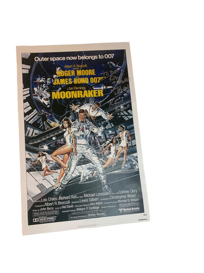 Moonraker Movie Poster Richard Kiel Personalized Autograph United Artists 17 x 11"