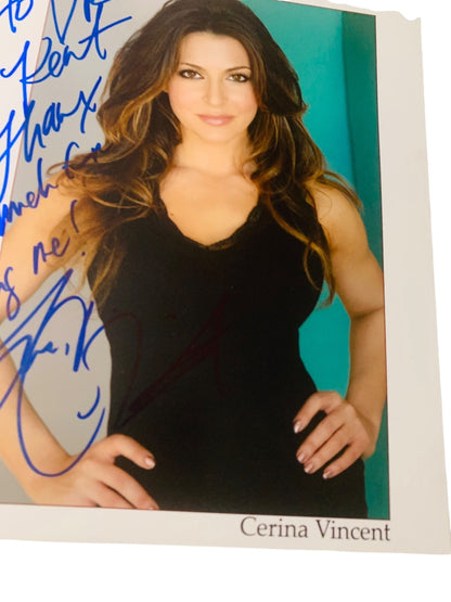 Signed 8x10 Cerina Vincent Power Ranger Photo  Personalized Autograph