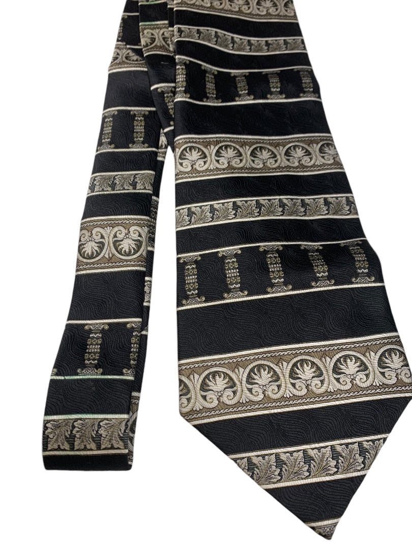 Stafford Mens Necktie X-Long 65" Length Tie Silk Wide 4" Grecian Design