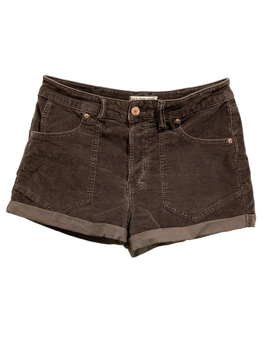 Size 27 We The Free People Womens Brown Corduroy Cuffed Shorts Buttonfly