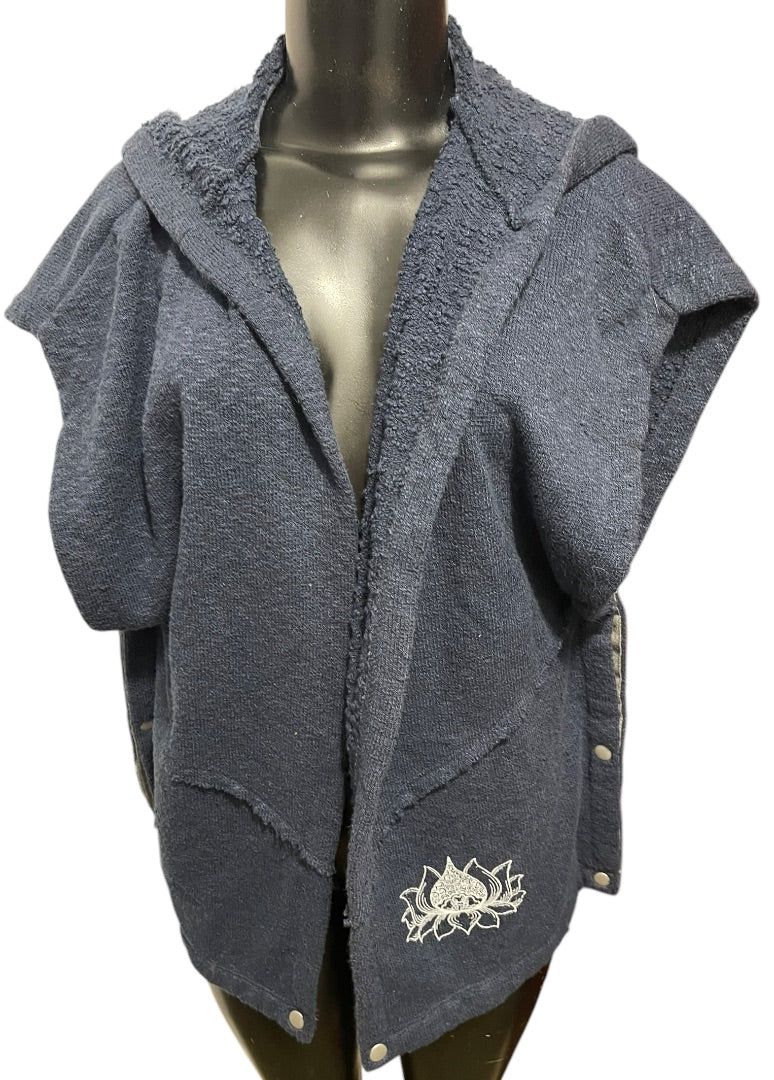 XS Small Move Alternative Womens Hooded Oversize Cardigan Sweatshirt