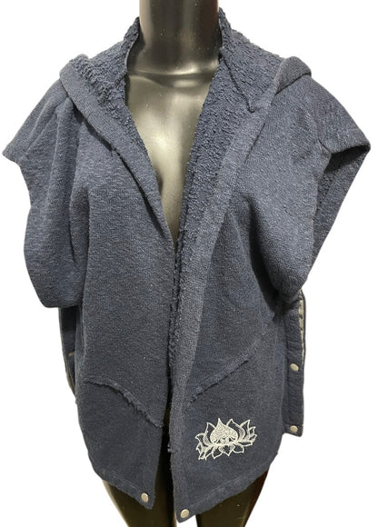 XS Small Move Alternative Womens Hooded Oversize Cardigan Sweatshirt