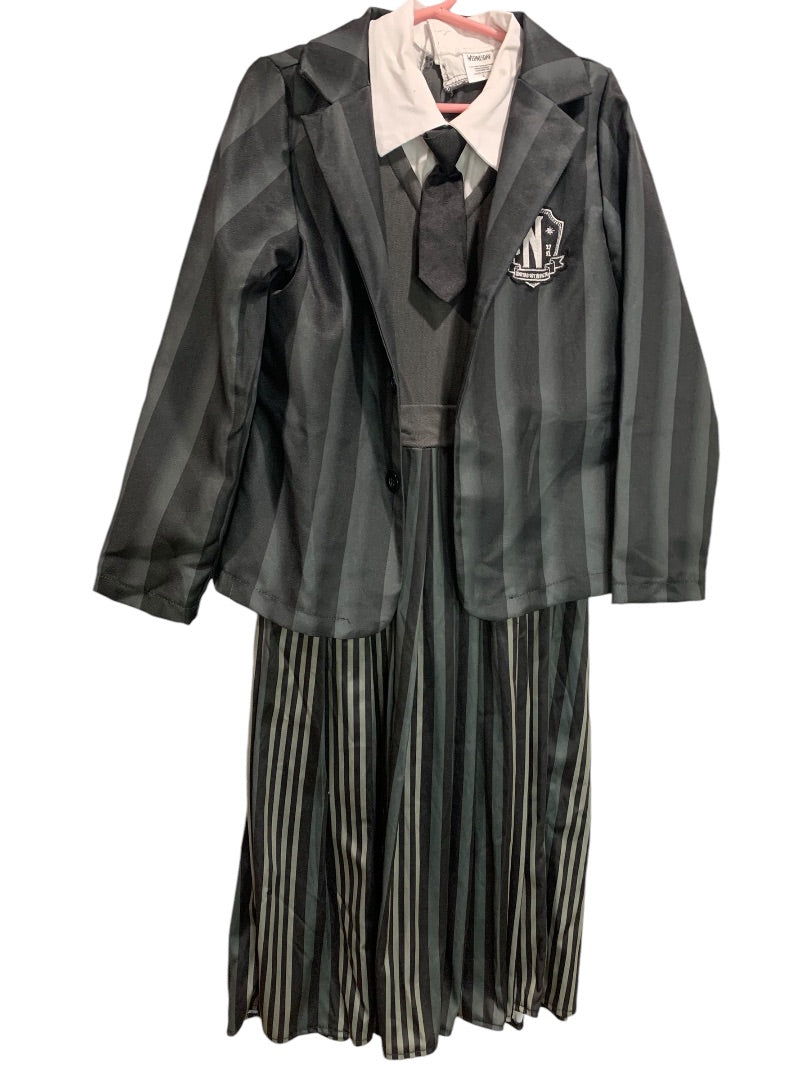 Large (12-14) Wednesday Addams Uniform Costume Girls Dress Blazer