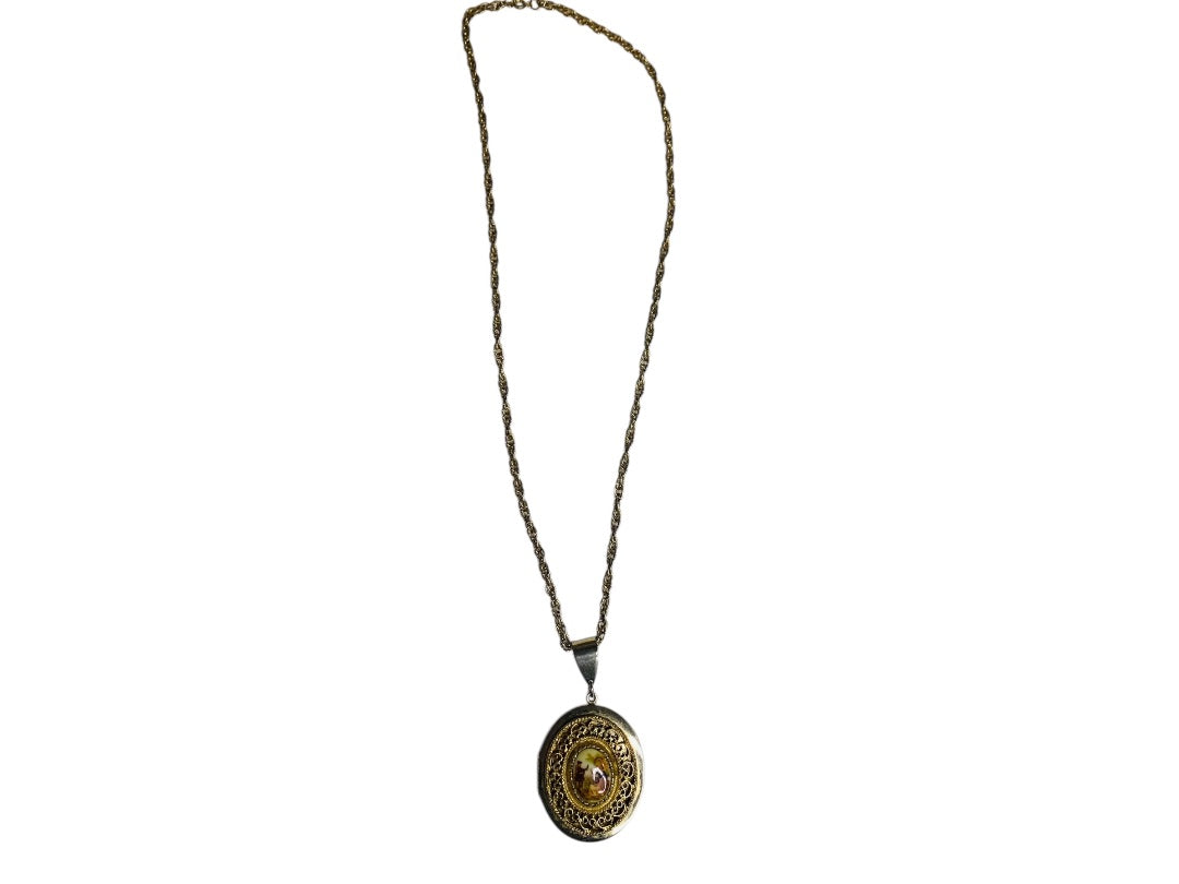 Victorian Style Pendant Necklace Locket Personalized "Ruth"