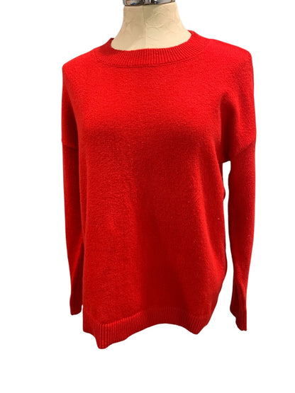 Small LOFT Womens Red Soft Oversize Pullover Sweater