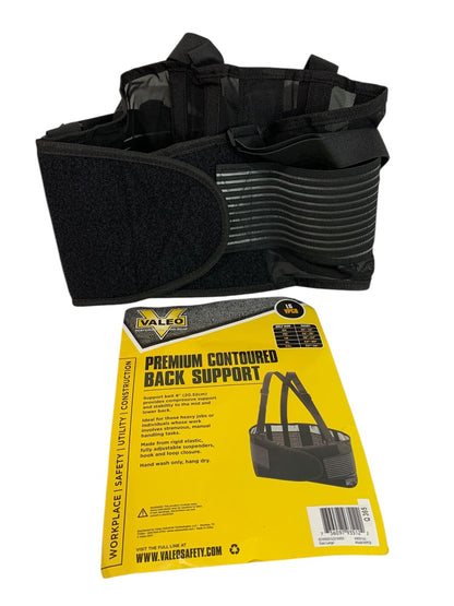 Large Valeo Premium Contoured Back Support Belt 8" Waist 38-44"