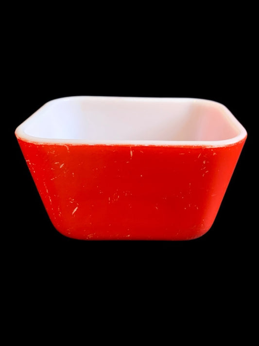 Vintage Pyrex 501 Refrigerator Dish Red No Lid USA 1950s