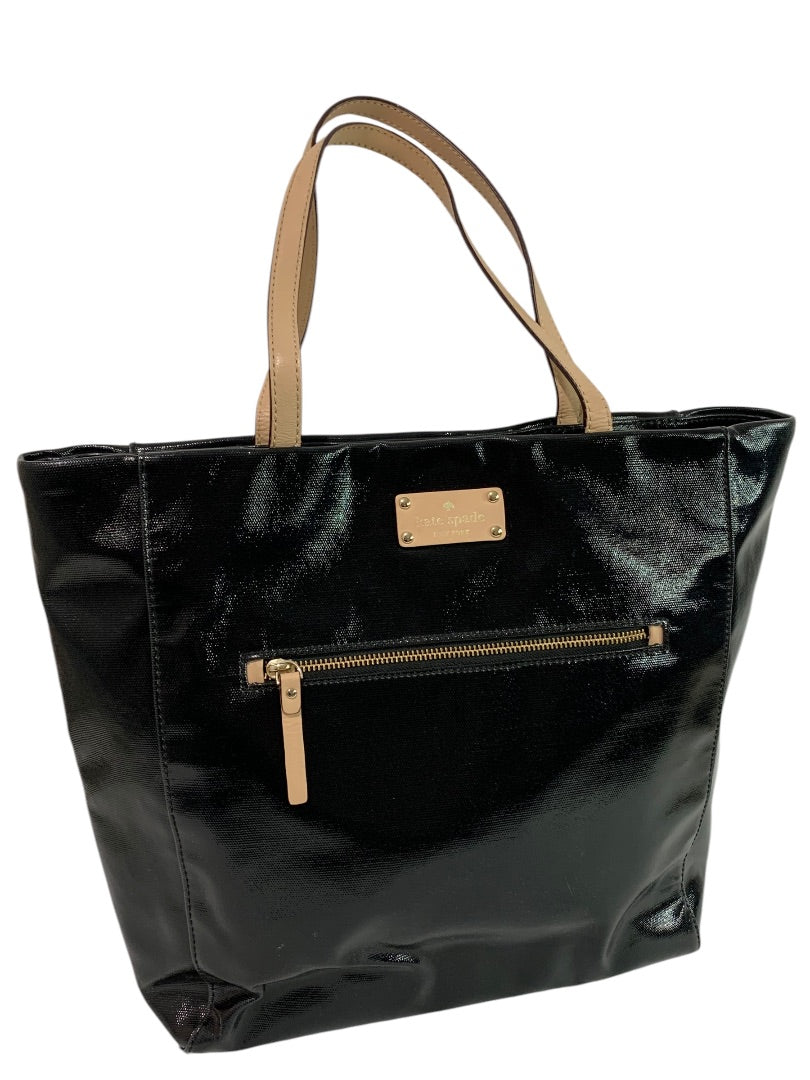 Kate Spade New York Kerryn Fulton Street Patent Tote Black Bag