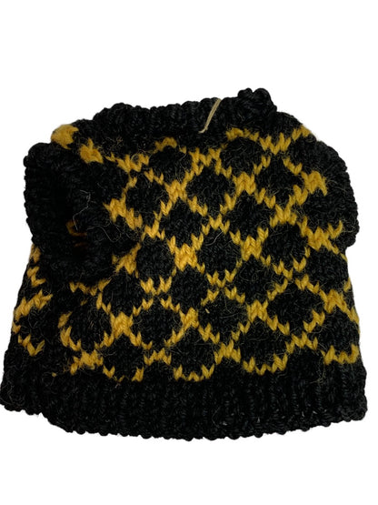 Boyds Bears Knit Sweater Vest Diamond Pattern Yellow Black for 10 Inch New