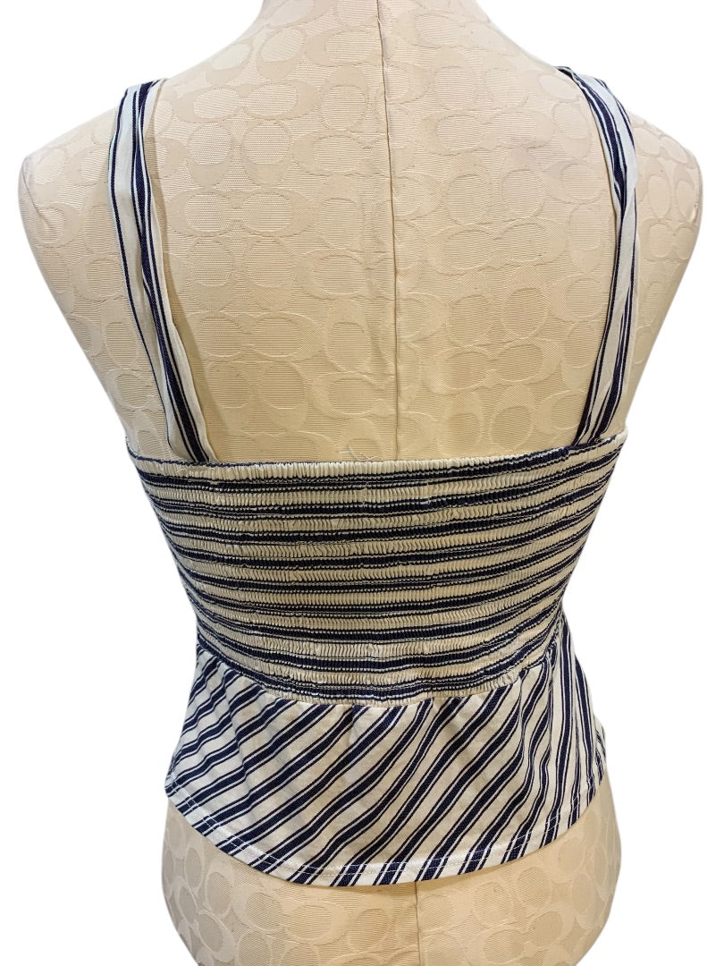 Medium Tiny Anthropologie Avril Womens Soutache Embroidered Halter Top