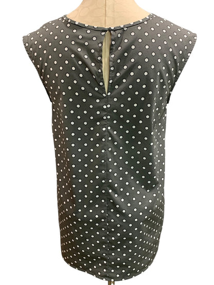 Medium Merona Gray Dot Star Patterned Sleeveless Shirt Blouse