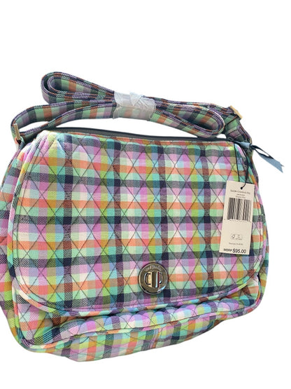 Vera Bradley Saddle Crossbody Bag Gingham Plaid New 29579-12611 Messenger