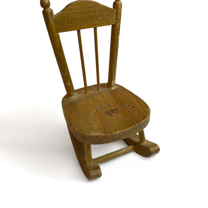 1980s Teddy Bear Story Miniature Dollhouse Rocking Chair Rocker 1:12 Scale