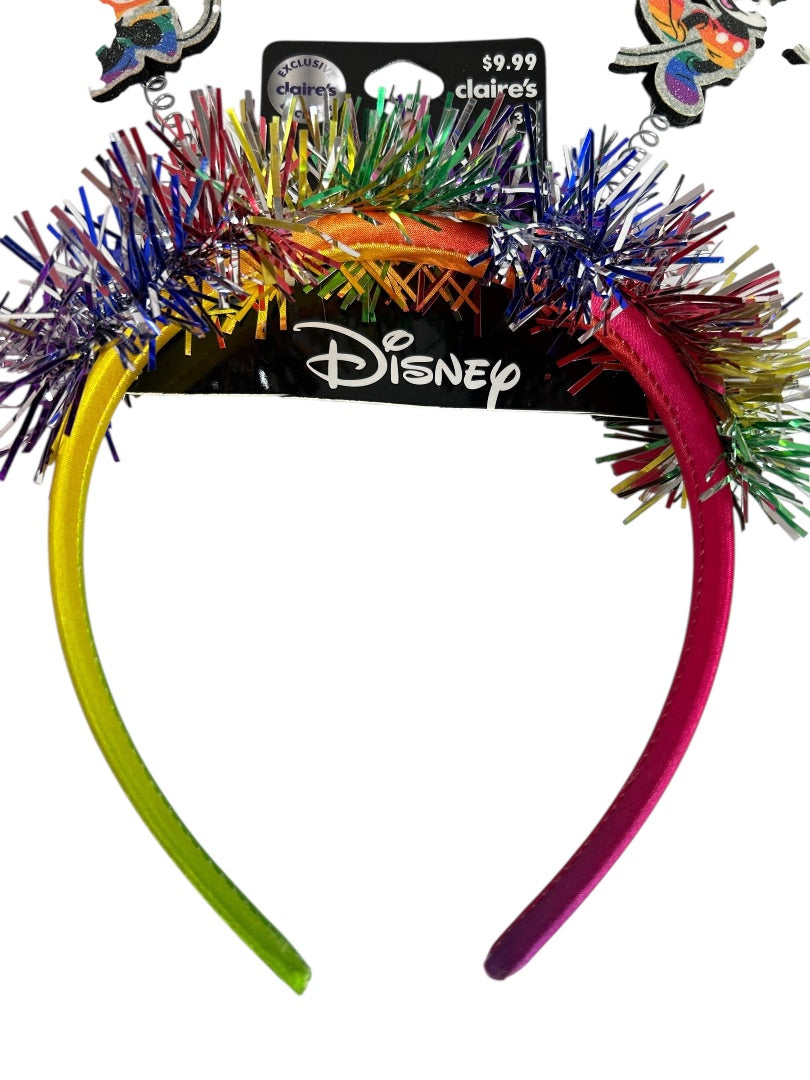 Disney Mickey and Minnie Mouse Bopper Rainbow Headband Pride New