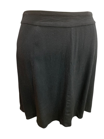 Size 4P Loft Petites Womens Black Lightweight Side Zip A-Line Skirt