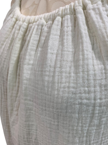 Small Xhilaration Womens Tunic Gauzy Cotton Tunic Shirt Ruffle Hem Ivory
