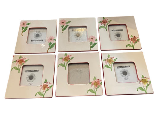 Set of 6 Picture Photo Frames 6" x 6" Tradewinds Bay Botanicals