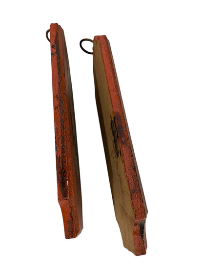 Vintage Revolutionary War Officers Wooden Decoupage Set of 2 Wall Plaques