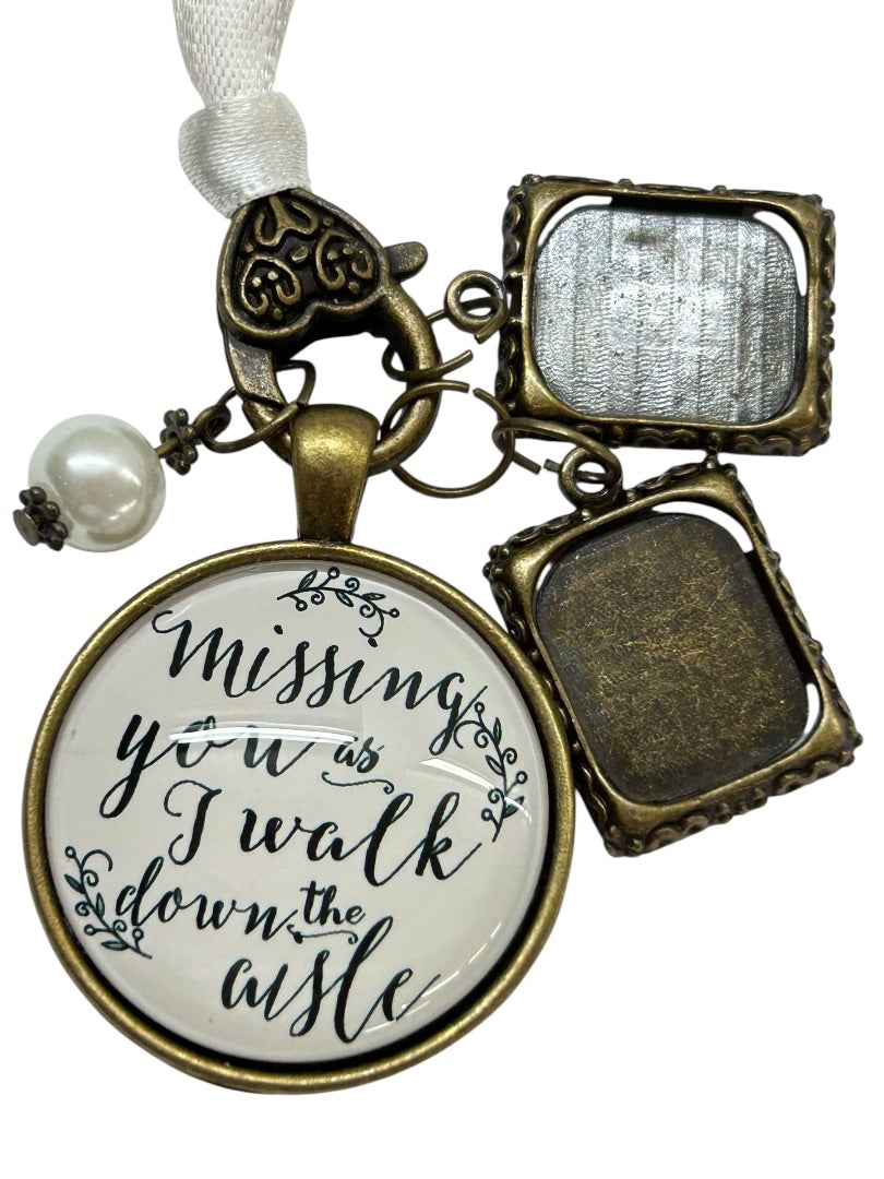 Bride Trinket with Frames Missing You as I Walk Down the Aisle 2"