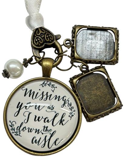 Bride Trinket with Frames Missing You as I Walk Down the Aisle 2"