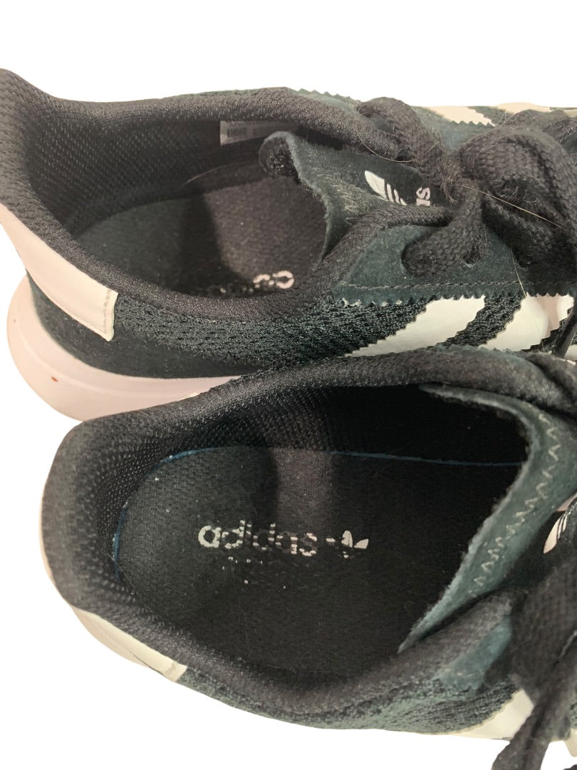 Size 9.5 Adidas Womens Flashrunner Black Marathon Running Shoes BB5323