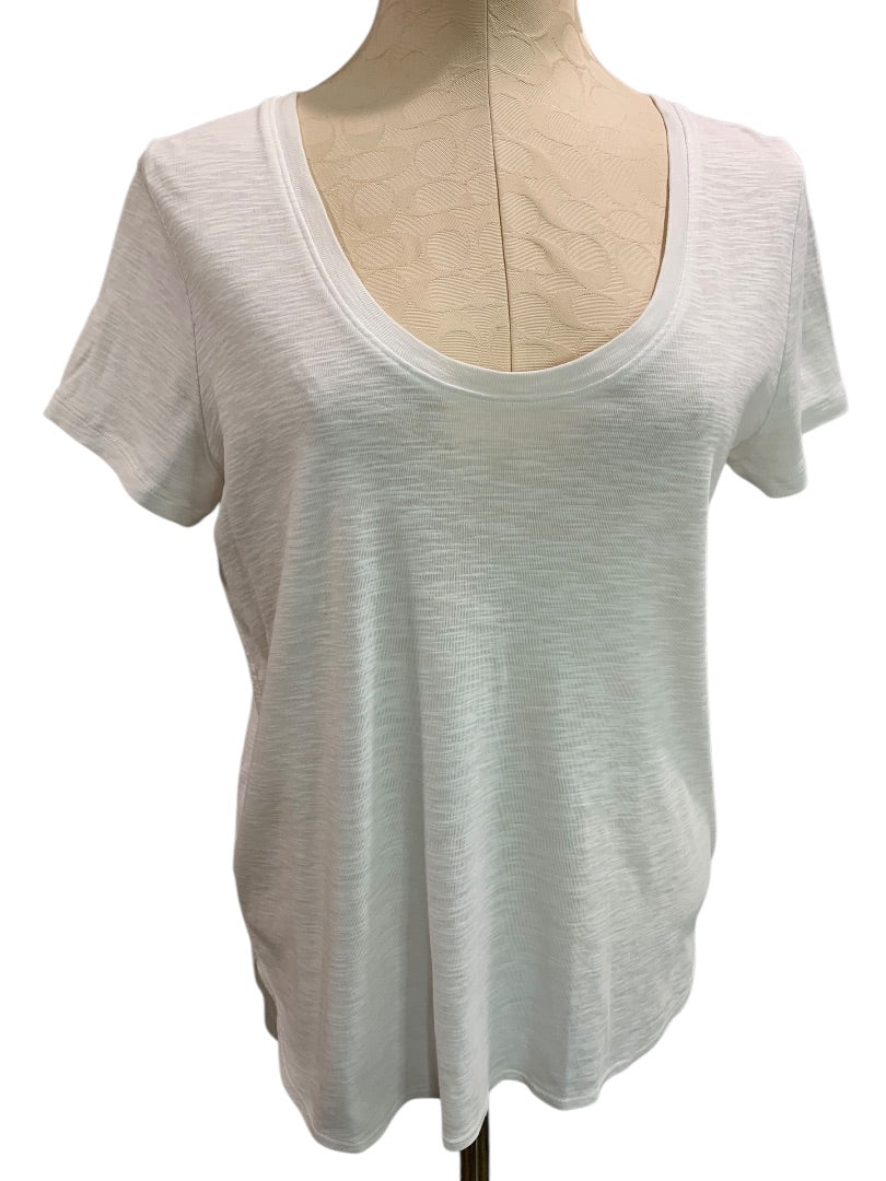 Medium Tommy Bahama Womens White Tshirt Tunic Hi Lo Hem