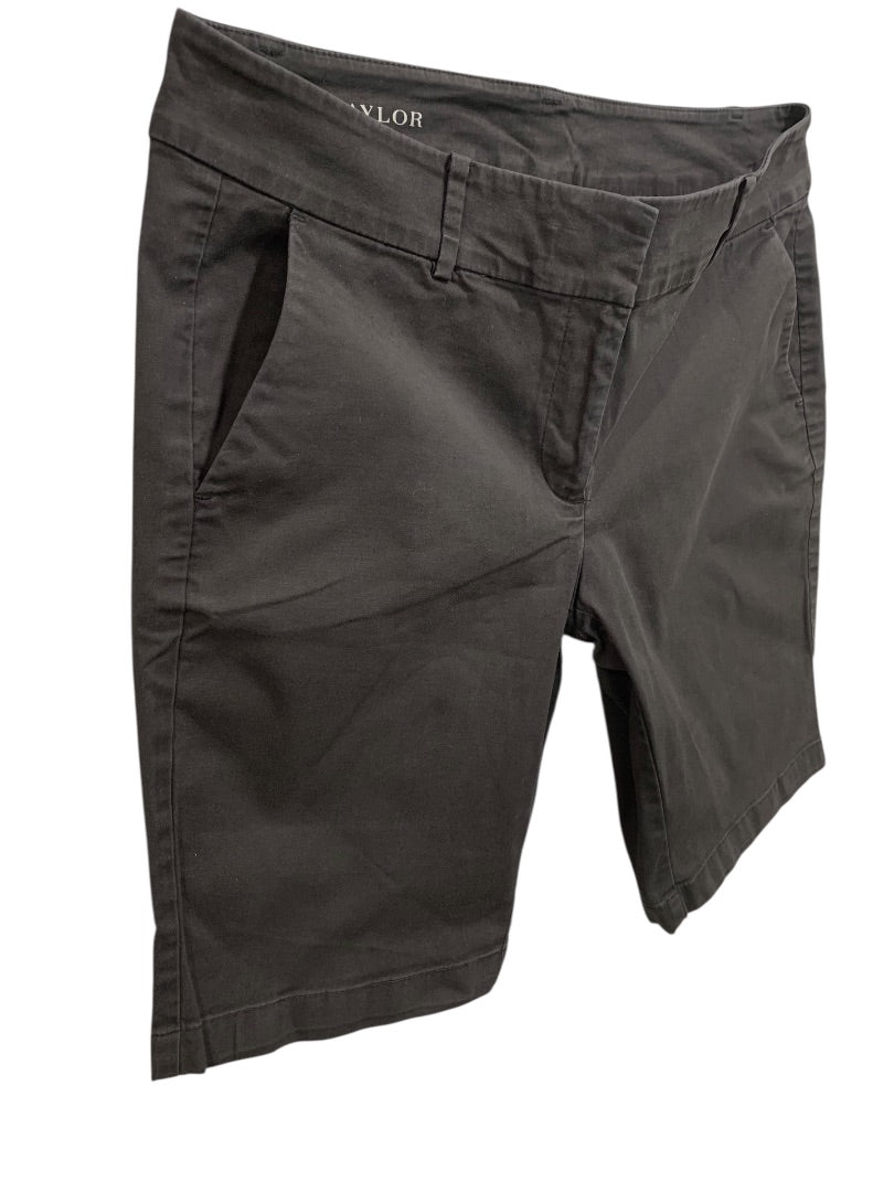Size 8 Ann Taylor Womens Boardwalk Shorts Black Chino Style