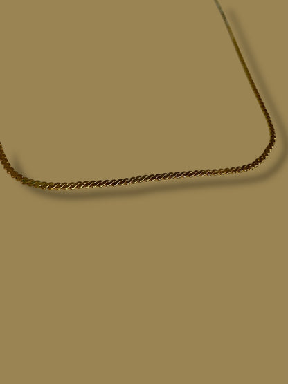 Goldtone Chain Necklace 18 Inch Spring Clasp Shiny