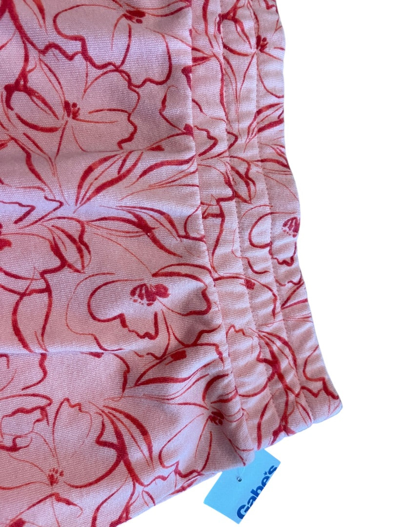 5X Any Body Elastic Waist Floral Knit Pants Pockets Pink Womens New