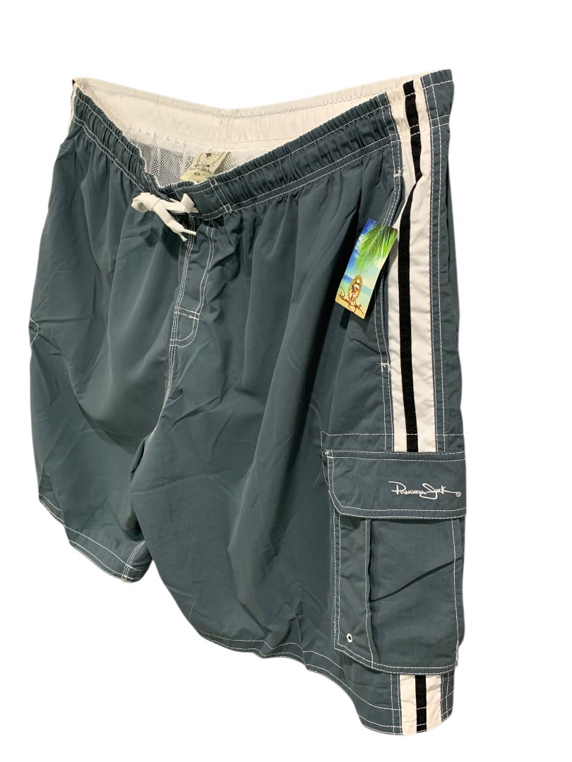 4X Panama Jack Mens New Swim Trunks Gray Bathing Suit