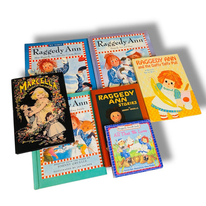 Lot of 7 Raggedy Ann and Andy Books Assorted Hardcover and Paperback