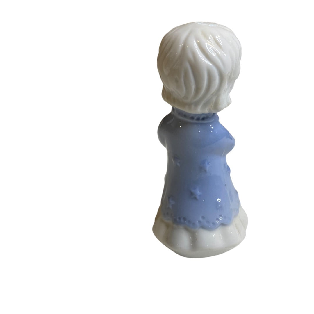 Vintage Berman and Anderson Porcelain Candle Holder Caroler Girl 4"