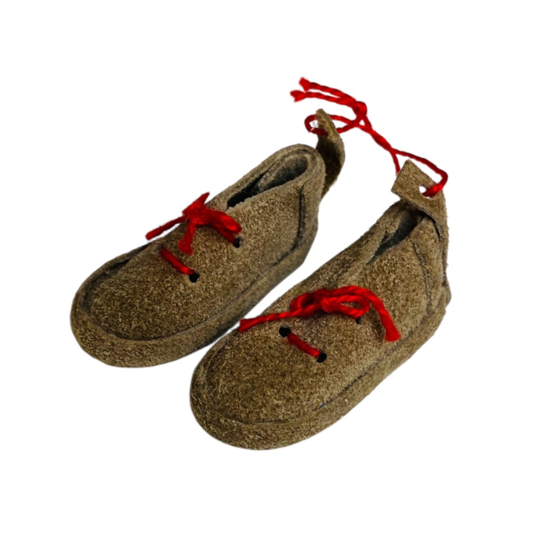 Vintage Miniature Shoes Ornament Hanging Traditional 1.5"