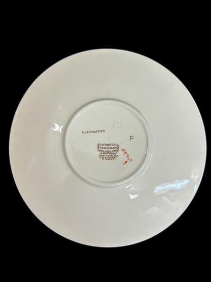 1940s Wellesley Wedgwood Ullswater China 7" Dessert Plate Ornate