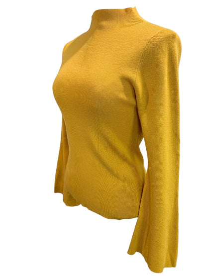 Medium Maeve Anthroplogie Gold Yellow Womens Flare Sleeve Sweater