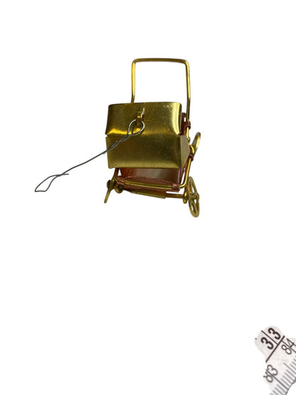 Vintage SSCO Taiwan Metal Baby Carriage Buggy Ornament Holiday Christmas