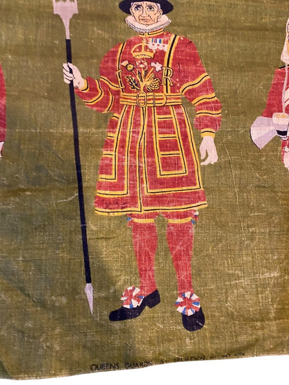 Vintage Pure Linen Tea Towl Ulster Queens Guards 4794 31" x 20"