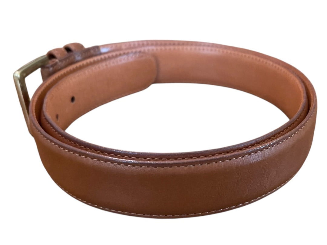 Size 36 Coach British Tan 7600 Brass Buckle Belt USA Made 1.25"