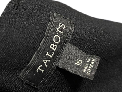 Size 16 Talbots Lace 3/4 Sleeve Back Zipper Dress Black