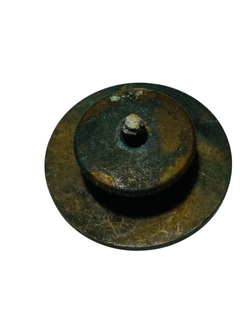 Vintage US Army ROTC Torch Pin Flaming Torch Round Lapel Pin 1" Screwback