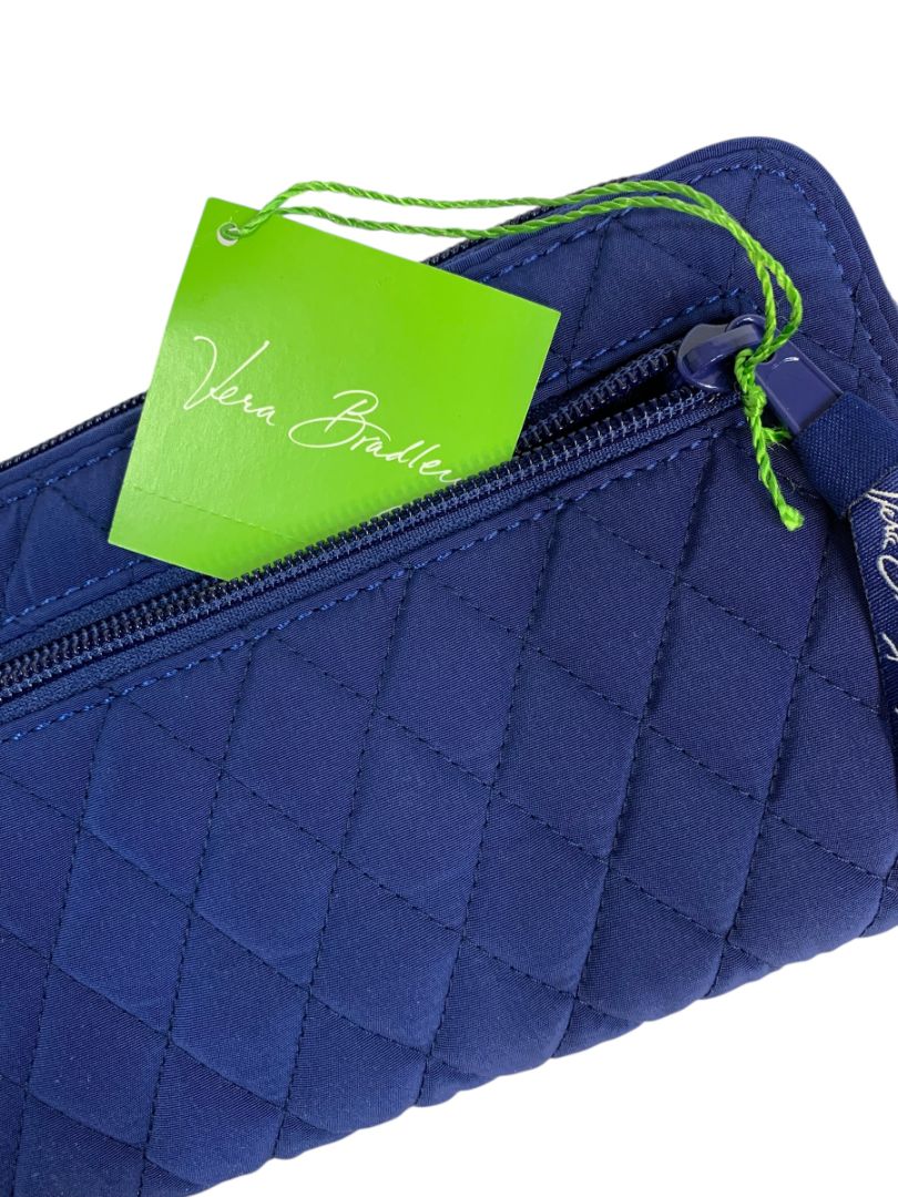 Vera Bradley New Turnlock Wallet Lapis Blue 14531-475 8" x 4.5"