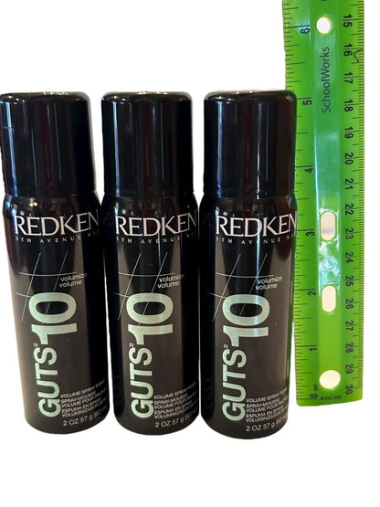 Lot of 3 Redken Guts 10 Volume Spray Foam Mousse 2 oz Each New
