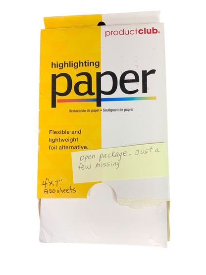 ProductClub Highlighting Papers Hair Salon 4x7 and 4 x 10 Open Packages