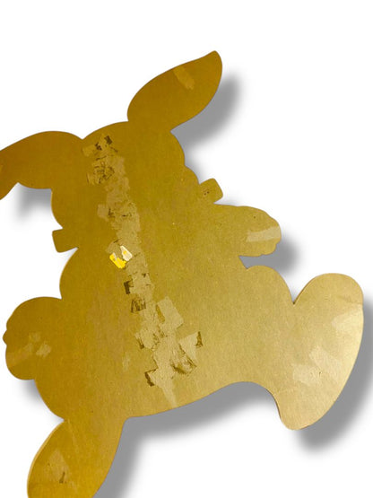 Vintage Bunny Rabbit Diecut 16" Blue Tie Cute Retro Easter