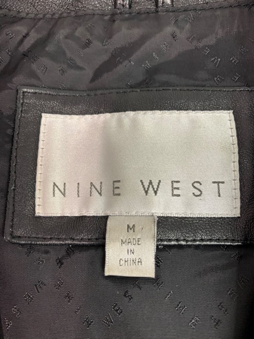 Size Medium Nine West Womens Black Leather Jacket Soft